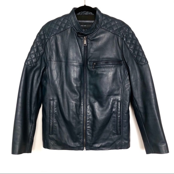 Andrew Marc Other - 🎉HP🎉 Marc New York Blue Leather Jacket
